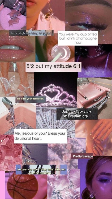 Baddie Collage Wallpaper Aesthetic, Cute Baddie Backgrounds, Badie Wallpaper Aesthetic, Pink Baddie Aesthetic Pictures, Baddie Wallpapers Iphone, Baddie Vibes Wallpaper Quotes, Aesthetic Savage Wallpaper, Savage Pfp Aesthetic, Baddie Asthetics Wallpapers