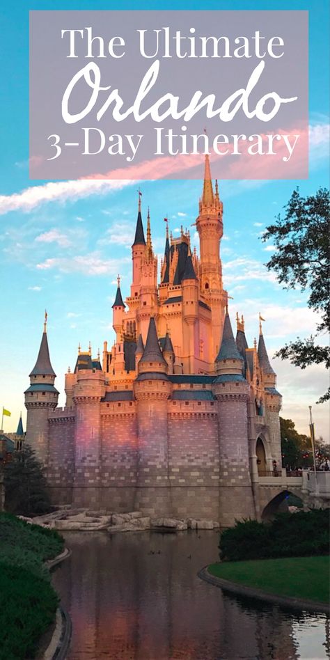 Disney World Itinerary, Orlando Theme Parks, Disney World Vacation Planning, Orlando Parks, Orlando Travel, Disney Vacation Planning, Itinerary Planning, Disney Magic Kingdom, Cinderella Castle