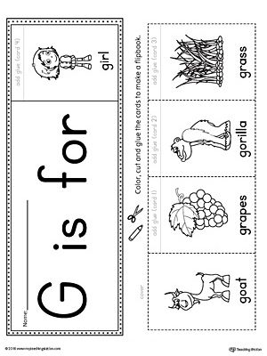 Letter G Beginning Sound Flipbook Printable Worksheet.The Letter G Beginning Sound Flipbook is the perfect tool for learning and practicing to recognize the letter G and it's beginning sound. Letter G Is For, Letter A Writing, G Is For, G Sound Activities, Letter G Literacy Activities, G Sound Worksheet, G Letter Worksheet, G Letter Words, Letter G Activities For Preschool