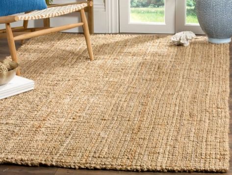 Natural Jute Rug Bedroom, Jute Rugs Bedroom, World Market Jute Rug, Thick Jute Rug, Outdoor Jute Rug Patio Ideas, Seagrass Rug Living Room, Sisal Rug In Dining Room, Jute Entryway Rug, Jute Dining Room Rug