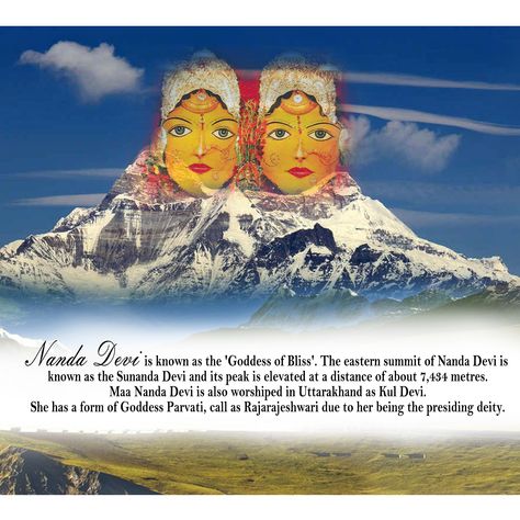 Nanda Devi is the Goddess of Bliss and resides in Uttarakand. The region around Nanda Devi is intensely sacred, visited by tens of thousands annually to honor the goddess and her many temples and shrines. She is the patron goddess of the Uttarakand Himalaya. #nandadevi #uttarakhand #himalayas #uttarakhandheaven #uttarakhandtourism #mountains #india #almora #nature #uttrakhand #photography #kedarnath #badrinath #travel #kumaon #chamoli #trekking #pahadi #nainital #uttarakhanddiaries Uttrakhand Photography, Nanda Devi, Himalayas Mountain, Jay Shree Ram, Nainital, Krishna Art, The Goddess, Trekking, Worship