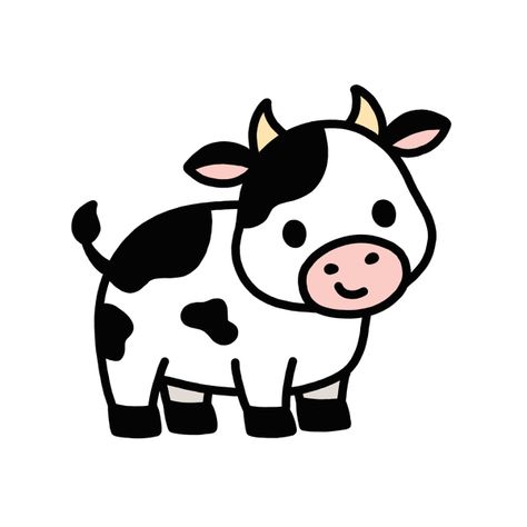 Cute cow Cow Cartoon Drawing, Cow Drawing Easy, Baby Sketch, Cow Drawing, Cartoon Cow, Cow Tshirt, Animal Doodles, Cow Canvas, Cute Cow