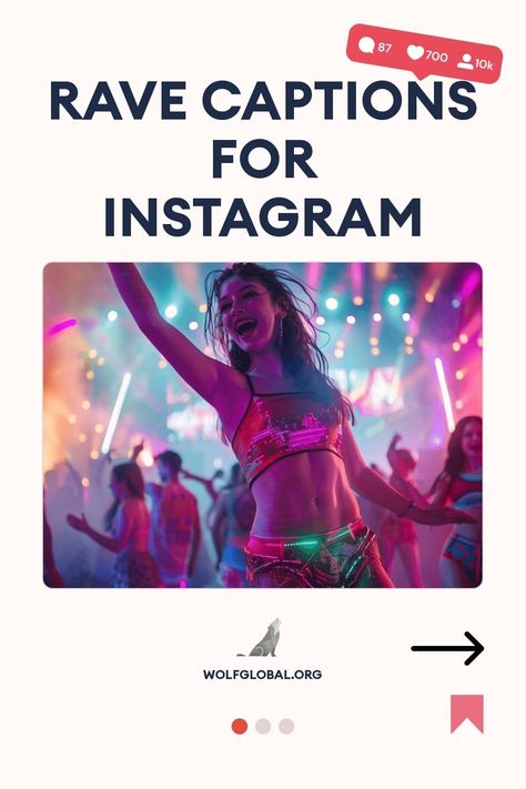 Promotional graphic for "Rave Captions for Instagram" with a joyful dancer at a party.
A list of party-themed statements with checkmarks and emojis, urging to 'GET 100+ MORE'.
A happy woman with a laptop surrounded by social media icons advertising Instagram engagement services. Edc Captions Instagram, Rave Instagram Captions, Rave Captions Instagram, Rave Captions, Raver Quotes, Rave Pics, Rave Pictures, Rave Quotes, Raver Girl