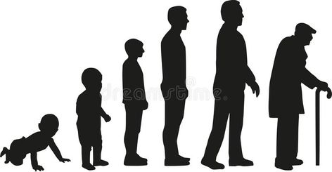 Life cycle evolution - from baby to old man. Vector stock illustration Old Man Illustration, Human Life Cycle, Graphic Tshirt Outfit, Cycle Drawing, Digital Illustration Tutorial, Robert Wood, Rutgers University, Man Vector, Man Illustration