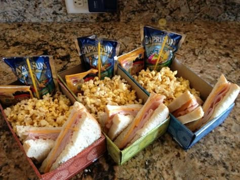 Movie Theme Night Ideas For Adults, Hot Dog Movie Night, Toddler Movie Night Snacks, Movie Snack Box Ideas, At Home Concession Stand Movie Nights, Movie Theater Snacks To Sneak In, Family Drive In Movie Night, Movie Party Food, Movie Snack Ideas