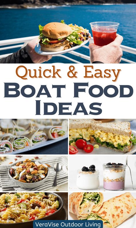 Lake Meals Easy, Boat Day Sandwiches, Boating Meal Ideas, Dinner On The Boat Ideas, Meals For Lake Weekend, Sailing Food Ideas, Lake Menu Ideas, Lake Snacks For Boat Easy, Lunch Ideas For Boat Trip