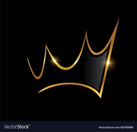 Golden Crown Logo, Gold Crown Logo, Pb Logo, Black Background With Gold, Crown Vector, Crown Paints, Digital Crown, Frame Logo, Golden Crown