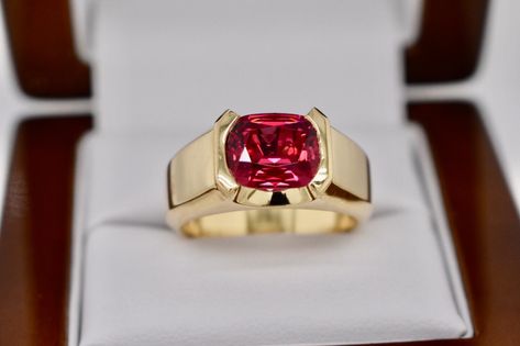 Red Stone Gold Ring For Men, Mens Stone Rings Unique, Oval Stone Ring Design For Men, Ruby Ring Gold Men, Red Stone Ring For Men, Mens Ruby Ring Gold, Mens Gem Ring, Ruby Ring For Men In Gold, Gold Ring With Stone For Man