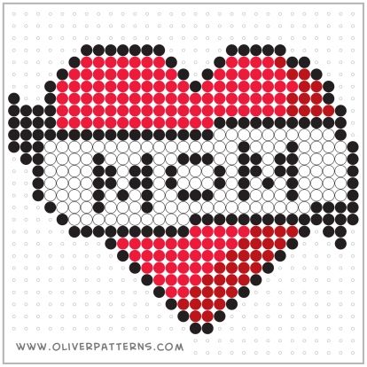 I Love Mom Square Template, Pixel Quilting, I Love Dad, Birthday Presents For Dad, Dads Birthday, Presents Ideas, Craft Things, Diy Perler Bead Crafts, Diy Perler Beads