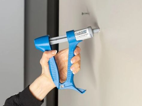 Fixing nail and screw holes in your wall is a lot easier with the QuickFill Drywall Repair Kit - The Gadgeteer Dry Wall Repair, Kindling Splitter, Wall Repair, Unique Tools, Dry Wall, Drywall Repair, Nail Repair, Hanging System, Nails And Screws