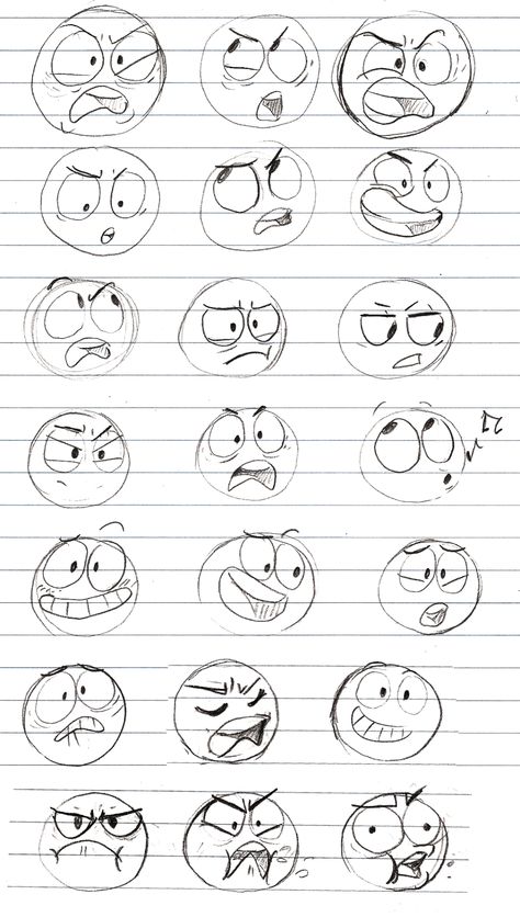 Eyes Facial Expressions, 50s Cartoon, Cartoon Drawing Reference, Cartoon Faces Expressions, Facial Expressions Drawing, رسم كاريكاتير, Cartoon Expression, Drawing Face Expressions, Drawing Cartoon Faces