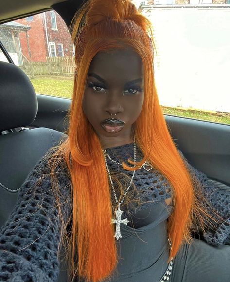 Red Hair On Dark Skin, Orange Wigs, Ginger Wig, Pretty Red Hair, Ginger Black, Ginger Women, Hair Body Wave, Lace Front Wigs Human Hair, Glueless Wig