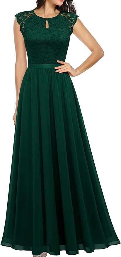 Amazon.com: Dressystar Women's Lace Chiffon Bridesmaid Dress Long Formal Evening Party Maxi Dress Cap Sleeve 0055 Burgundy XXL : Clothing, Shoes & Jewelry Chiffon Bridesmaid Dress Long, Dress Long Formal, Lace Dress Short, Party Dresses With Sleeves, Lace Chiffon Bridesmaid Dress, Formal Wedding Party, Lace Bridesmaid Dress, Bridesmaid Dresses With Sleeves, Party Maxi Dress