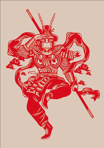 Magical Monkey by Nod Young, via Flickr Year Of The Monkey, Chinese Paper, Paper Cut Design, Journey To The West, Monkey King, China Art, Digital Artists, Paper Cut, Traditional Chinese