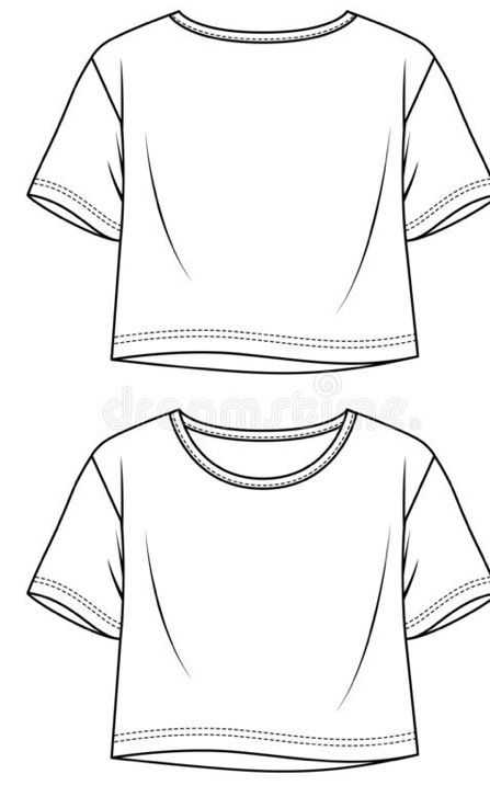 Tops Flat Sketch, Shirt Technical Drawing, Mechanical Drawing, Ramadan Cards, Loose Crop Top, Flat Drawings, Fashion Poster Design, Flat Sketches, Drop Shoulder Tee