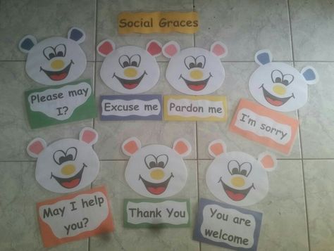 Social Graces Social Graces, School Doors, May I Help You, Daycare Crafts, Creative Things, Charts For Kids, Teaching Aids, March 2024, I Thank You