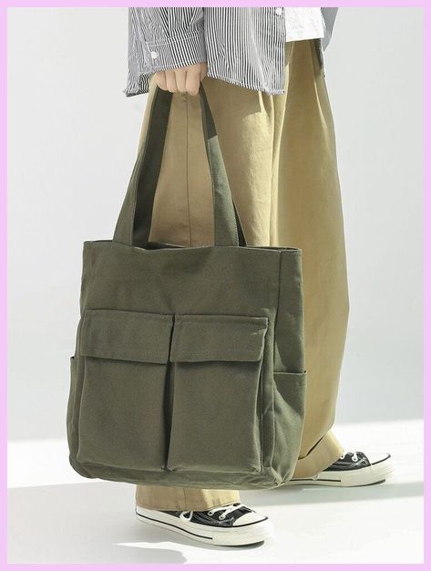 [PaidAd] Japanese Retro Canvas Bag Men's Large-Capacity Handbag Simple Commuter Supplementary Class Students Class School Bag Tote Bag Women Specifications Bag Length 36Cm Bag Width 13Cm Bag Height 39Cm Bag Weight 0.46Kg Material: Canvas #overtheshoulderbagforschool Japanese Tote Bag, Mens Tote Bag, Sac Tote Bag, Canvas Bag Design, Tote Bag With Pockets, Tas Bahu, Diy Bag Designs, Diy Bags Patterns, Tote Bags Sewing