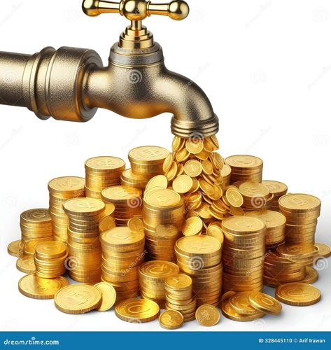 gold coins flow through the faucet illustration finance Lucky Aesthetic, Coin Wallpaper, Gold Coin Wallpaper, Birthday Greetings For Daughter, Finance Illustration, Golden Box, Good Luck Clover, Gold Video, Money Flow