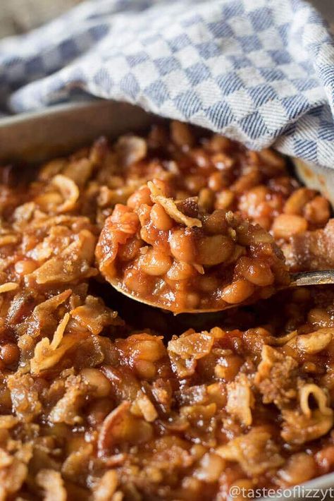 Three Bean Baked Beans, Baked Beans Casserole, Frito Taco Salad, Baked Bean Casserole, Beans Recipe Crockpot, Casserole With Bacon, Baked Beans With Bacon, Bacon Casserole, Homemade Baked Beans