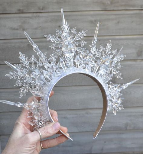 Snow Crown, Snowflake Crown, Queen Headpiece, Snow Queen Costume, Ice Queen Costume, Frozen Headband, Headband Costume, Alice Headband, Headpiece Diy