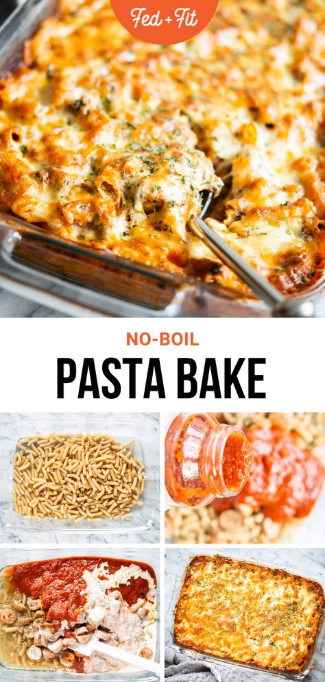 Gluten Free Pasta Casserole, Pasta Bake With Sausage, No Boil Pasta Bake, Gluten Free Pasta Bake, No Boil Pasta, Tomato Sauce Italian, Baked Pasta Recipes Easy, Pasta Bake Easy, Baked Pasta Dishes