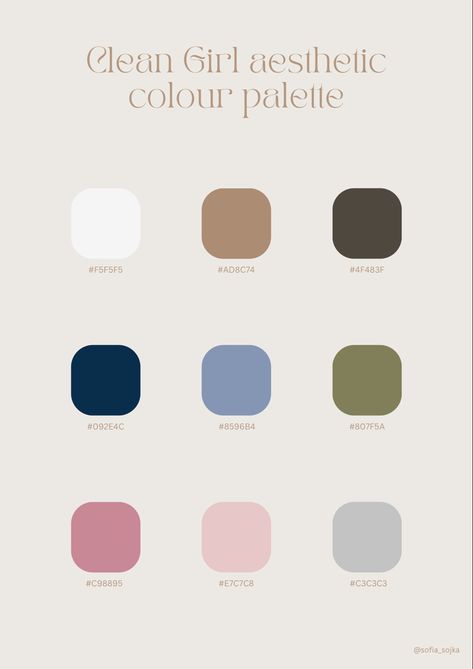 Cloths Color Palette, Colour Palette Inspiration Fashion, Silver Complimentary Colors, Color Palette Clothing Brand, Neutral Colour Palette Fashion, Clean Branding Aesthetic, Fashion Design Color Palette, Clean Girl Aesthetic 2024, Old Money Aesthetic Colour Palette