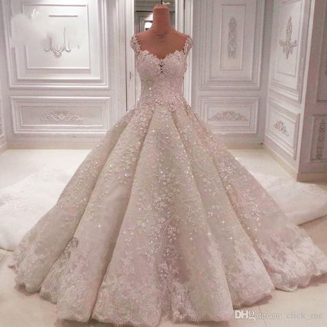 Discount Gorgeous Ball Gown Wedding Dresses 2018 Off The Shoulder Sequins Beads Lace Wedding Dress Chapel Train Sheer Back Sexy Luxury Bridal Gowns Royal Wedding Dresses Unusual Wedding Dresses From Click_me, $356.79| Dhgate.Com Huge Wedding, فستان سهرة, Princess Wedding Dresses, Princess Wedding, Ball Gowns Wedding, Beautiful Wedding Dresses, Quinceanera Dresses, Ball Gown Wedding Dress, Dream Wedding Dresses