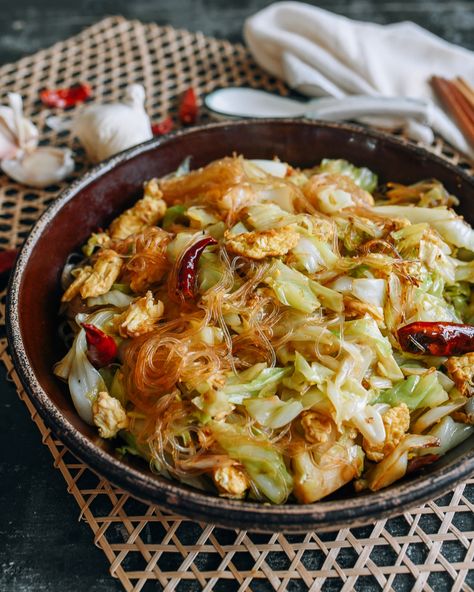 Cabbage is Cool Again: Our Favorite Cabbage Recipes  - The Woks of Life Cabbage Glass Noodles Stir Fry, Cabbage Stir Fry Recipes, Chinese Cabbage Recipe, Chinese Cabbage Stir Fry, Dried Red Chili Peppers, Sour Cabbage, Cabbage Stew, Cabbage And Noodles, Pork Belly Slices