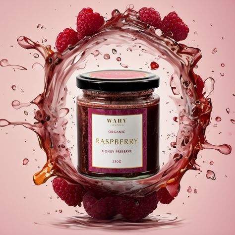 This tart, tangy Raspberry Honey Preserve is summer in a jar! 🍯🍒 Sweet honey pairs perfectly with ripe, juicy raspberries for a spread that's made for topping morning toast or swirling into yogurt. The deep red preserves have an irresistible jammy texture and real fruit taste. #RaspberryHoney #SummerJams #FruitySpreads #ArtisanJams #HoneyLovers #WAHYLondon #SweetTreats #BreakfastGoals Jam Advertisement, Morning Toast, Super Market, Real Fruit, Food Ads, In A Jar, Advertising Poster, Deep Red, Pickles