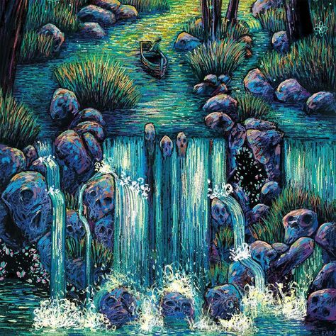 James Eads, Cartoonish Art, James R Eads, Dark Road, Free Paint, Coloring Drawing, Psy Art, Fun Illustration, Post Impressionists