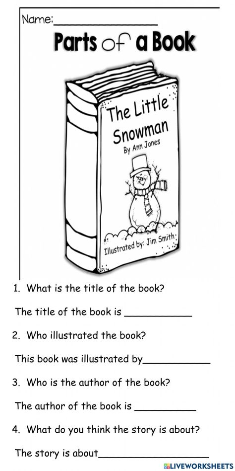 Part Of Book Worksheet, Media Literacy Grade 2 Activities, Parts Of The Book Worksheet Grade 2, Parts Of A Story Worksheet, My Favorite Book Worksheet, Literature Activities Elementary, Parts Of A Book Worksheet Free, Library Worksheets Free Printable, Parts Of A Book Activities