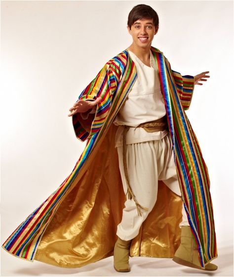 Joseph Costume Christian Costume Ideas, Joseph And The Technicolor Dreamcoat Costumes, Joseph And The Amazing Technicolor Coat, Bible Character Costumes, Joseph Coat Of Many Colors, Joseph Bible Crafts, Joseph King Of Dreams, Joseph Costume, Joseph Coat