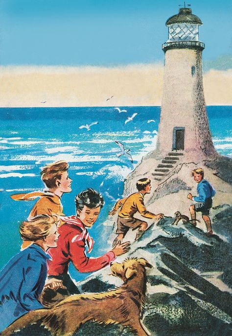 Enid Blyton Aesthetic, Famous Five Aesthetic, Enid Blyton Illustration, 2025 Predictions, Bw Illustration, Famous Five Books, Westing Game, Famous Five, Swallows And Amazons