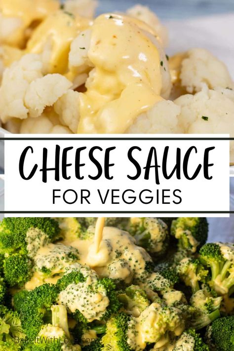 This rich and creamy cheese sauce pairs well with any veggies! Creamy Sauce For Vegetables, Cream Sauce For Veggies, White Sauce For Broccoli, Cheese Sauce For Broccoli And Cauliflower, Sauces For Veggies, Brocolli Cheese Sauce Recipe, Healthy Cheese Sauce For Broccoli, Cheese Sauce For Cauliflower Recipe, Cream Sauce For Vegetables