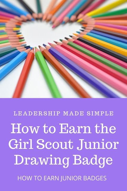 How to Earn the Girl Scout Junior Drawing Badge Craft And Tinker Badge Ideas, Junior Girl Scouts Activities, Junior Girl Scout Badges, Girl Scout Promise, Girl Scout Mom, Girl Scout Meeting Ideas, Girl Scout Bridging, Girl Scout Patches, Scout Mom