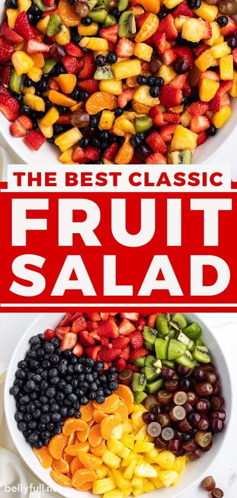 This Fruit Salad recipe is filled with loads of fresh fruit, coated in a light honey-lime dressing. It's easy, refreshing, delicious, and pairs so well with just about anything. Perfect for summer BBQ's and potlucks! Easy Fruit Salad Recipes, Best Fruit Salad, Dressing For Fruit Salad, Fruit Salad Recipe, Fruit Salad Easy, Summer Salads With Fruit, Dirty Rice, Salad Easy, Fresh Fruit Salad