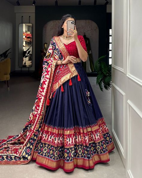 Blue Indian Wedding, Zip Stitching, Patola Print, Print Lehenga, Indian Wedding Lehenga, Stitched Lehenga, Lengha Choli, Blue Lehenga, Choli Designs