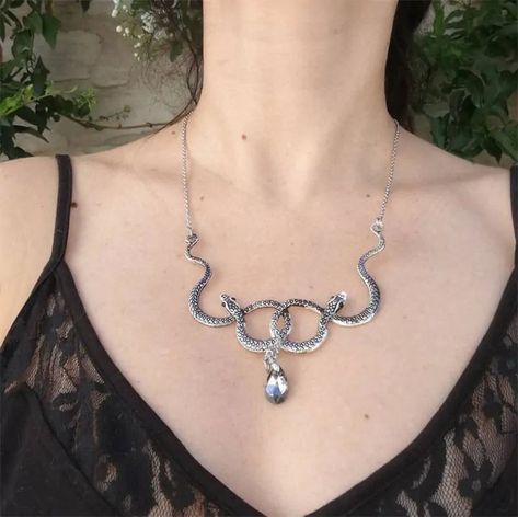 💖 Silver Snake Necklace Crystal Snake Pendant Necklace for Women Snake Charm Serpent Jewelry Silver Snake Animal Jewelry Snake Chain Snake Jewelry 💖 Shop now 🛍️ at https://vbntgifts.shop/products/gothic-double-snake-entanglement-necklace-with-crystal-medusa-pendant #Crystal #Gift #Jewelry #Necklace Silver Snake Necklace, Medusa Pendant, Medusa Snake, Serpent Necklace, Snake Necklace Silver, Serpent Jewelry, Witch Necklace, Snake Pendant, Grunge Fairy