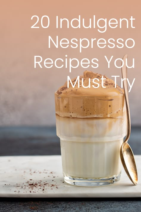 Nespresso Coffee Bar Ideas, Nespresso Coffee Bar, Espresso Drink Recipes, Toffee Nut Latte, Nespresso Lattissima, Cappuccino Recipe, Nespresso Recipes, Espresso Recipes, Coffee Bar Ideas