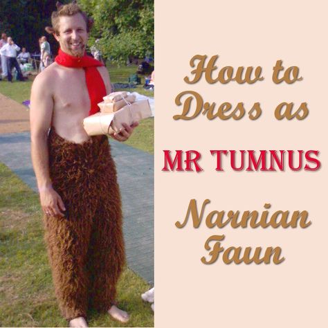 Mr Tumnus Costume Ideas Chronicles of Narnia Faun Satyr Fancy Dress Up Halloween Costumes Page Narnian Tumnus Costume, Chronicles Of Narnia Halloween Costumes, Narnia Costumes Diy, Mr Tumnus Costume, Mr Tumnus, Narnia Wardrobe, Narnia Costumes, Dark Brown Pants, Eve Costume