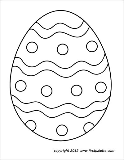 Easter Eggs | Free Printable Templates & Coloring Pages | FirstPalette.com Egg Coloring Pages, Easter Coloring Pages Printable, Easter Egg Printable, Easter Egg Template, Free Easter Coloring Pages, Easter Templates Printables, Easter Egg Coloring, Egg Coloring Page, Egg Coloring