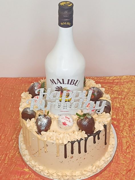 If she loves Malibu and moist cake , she will be happy to got her this cake. 8" with 2 layers of moist Vanilla Baileys Cake Malibu Birthday Cake, Malibu Cake, Ideas With Bottles, Baileys Buttercream, Baileys Cake, Cake Design Ideas, Moist Cake, Creative Birthday, Moist Cakes