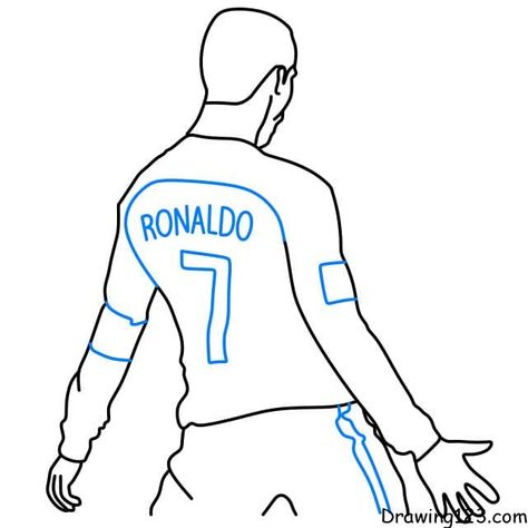 Cristiano Ronaldo Drawing Tutorial - How to draw Cristiano Ronaldo step by step Cristiano Ronaldo Drawing, Ronaldo Drawing, Boy Hair Drawing, Drawing Wrinkles, Messi Y Cristiano, Football Player Drawing, How To Drow, Bus Cartoon, Cartoon Template