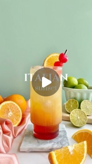 Harriet Pasco | Colourful Cocktail Recipes on Instagram: "Get ready for a taste of la dolce vita! This super simple, refreshing summer drink is so good you’ll want more than one...

ITALIAN SUNSET (makes 1)
• 2oz / 60ml amaretto
• 3oz / 90ml orange juice
• 3oz / 90ml soda
• 0.5oz / 15ml grenadine
• Garnish: maraschino cherries

1. Fill a highball glass with ice and add the amaretto.
2. Gently pour in the orange juice and then soda to create subtle layers. 
3. Finish with a grenadine float but don’t stir or you’ll lose the layers.
4. Garnish with a maraschino cherry." Italian Sunset, Subtle Layers, Maraschino Cherries, Colorful Cocktails, Refreshing Summer Drinks, Highball Glass, Summer Drink, Maraschino Cherry, Orange Juice