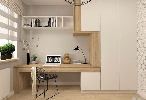 crisp lines in minimal office - Trendir Modern Home Offices, Minimalist Home Office, Interior Minimalista, Modern Office Design, Office Layout, Small Home Office, Interior Modern, Modern Home Office, Home Office Space