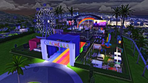 Coachella Concert, Teen Hangout, Baby Fan, Sims 4 Expansions, Sims 4 Cc Folder, Waffle House, Sims Building, Sims 4 Teen, Sims 4 Characters