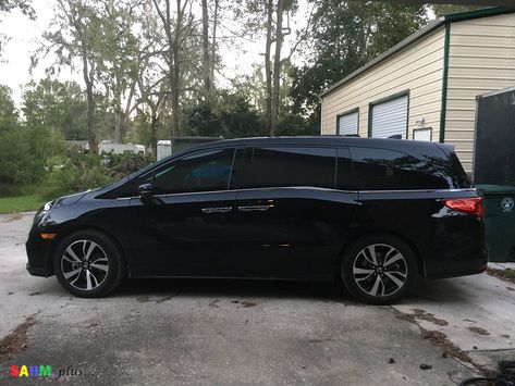 2018 Honda Odyssey Elite at home; black with mocha interior - how I was persuaded out of my Porsche | www.sahmplus.com Honda Odyssey Interior, Honda Minivan, Honda Van, Bergman Brothers, Luxury Apartments Interior, Baby Ferrets, Black Honda, Family Cars, Thanksgiving 2024