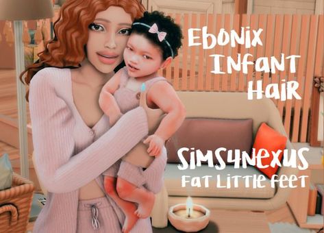 Infant Hair Cc, Sims 4 Baby Cc, Sims 4 Infant Cc, Sims 4 Infants, Infant Cc, Black Sims, Sims 4 Infant, Sims 4 Piercings, Infant Hair