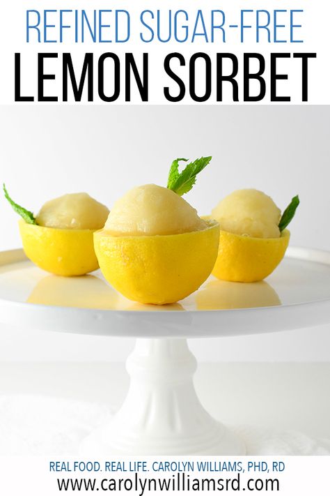 Sugar Free Sorbet, Lemon Drink Recipes, Lemon Sorbet Recipe, Lime Sorbet, Mango Sorbet, Lemon Drink, Lemon Sorbet, Sorbet Recipes, Italian Ice