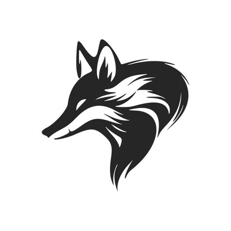 Fox Vector, Fox Head, Free Vectors, Animal Logo, High Contrast, Logo Ideas, White Fox, Images Photos, Vector Logo